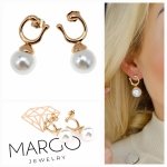 gold plated earrings with exclusive cubic zirconia