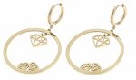 gold earrings made of stainless steel