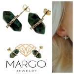 238b Kolczyki celebrytki złote stal chirurgiczna wtyczki