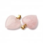 2518 Zawieszka kwarc różowy kamień naturalny serce