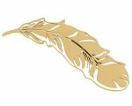 4026 Elegancka broszka złota stal chirurgiczna przypinka piórko