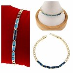 1990 Bransoletka elegancka złota 17+2cm pozłacana 14k Xuping Austrian Crystal