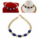 879c Bransoletka elegancka złota cyrkonie 18,5cm pozłacana 14k Xuping 