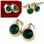 2929 Kolczyki złote Austrian Crystal cyrkonia pozłacane 14k Xuping wtyczki 