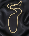 0011 Złoty łańcuszek celebrytka 60cm naszyjnik pozłacany 14k