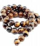 2199 Koraliki okrągłe z naturalnego tygrysiego oka klasy AB, 4~4,5 mm, otwór: 1 mm, około 88 szt./koralika, 15 cali