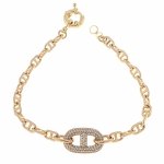 2958 Bransoletka złota cyrkonie 20cm pozłacana 18K Xuping