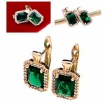 1772 Kolczyki złote cyrkonia pozłacane 18k Xuping wiszące 