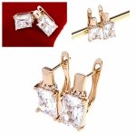 920a Kolczyki złote cyrkonia pozłacane 18k Xuping wiszące