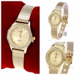 3213 Ekskluzywny damski złoty zegarek błyszczący Kurren klasyk stal chirurgiczna