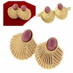 1200 Kolczyki złote stal chirurgiczna 316L celebrytki wtyczki 