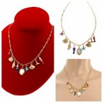 4407 Złoty łańcuszek naszyjnik 41+5 stal chirurgiczna 316L muszla rozgwiazda rybka lato wakacje plaża