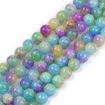 1903 Jadeit kolorowy kamień naturalny 8mm pasmo 38cm