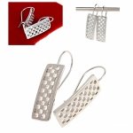 1307 Srebrne kolczyki pozłacane białym Xuping wiszące 