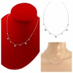 4708 Srebrny łańcuszek stal chirurgiczna 316L nierdzewna 40+5 naszyjnik motyl