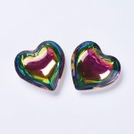 471c Zawieszka szklana serce 41x42x15,5 mm