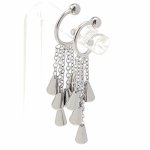 3628 Kolczyki srebrne stal chirurgiczna wiszące celebrytki nakładane