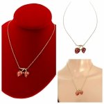 @1682 Złoty łańcuszek naszyjnik 45+5 stal chirurgiczna 316L truskawki