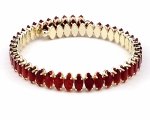 3063 Bransoletka elegancka złota bangla 6cm pozłacana 14k 