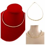 op101 Złoty łańcuszek naszyjnik 45cm stal chirurgiczna 316L celebrytka 