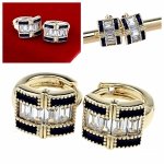 3832 Kolczyki złote pozłacane wiszące 14K Xuping cyrkonie serce