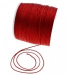 08 Sznurek jubilerski nylonowy czerwony rolka 0,8mm 38-40m