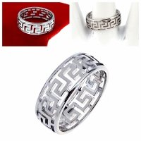 690 Pierścionek 17,30mm srebrny stal chirurgiczna 