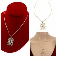 @1563 Piękny złoty łańcuszek naszyjnik 46+5 stal chirurgiczna 316L Viki lady ażur ażurowy apartowski 