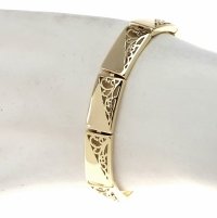 1613 Bransoletka elegancka złota 16+2cm pozłacana 14k 