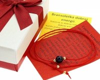 e127 Bransoletka dobrej energii - czarny turmalin kamień naturalny sznurek 