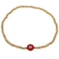 3512 Bransoletka złota stal chirurgiczna na gumce 