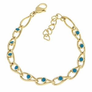 BRACELET GOLD CELEBRITY NEREZOVÁ OCEL