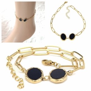 BRACELET GOLD CELEBRITY NEREZOVÁ OCEL