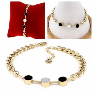 BRACELET GOLD CELEBRITY NEREZOVÁ OCEL