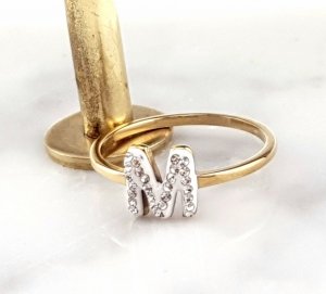 prstenec. 18,30 mm zlatá nerezová ocel