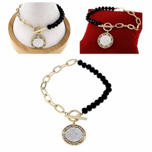 BRACELET GOLD CELEBRITY NEREZOVÁ OCEL