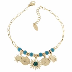 BRACELET GOLD CELEBRITY NEREZOVÁ OCEL