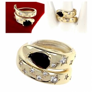 Goldring 18,60 mm. vergoldete Verlobung Xuping