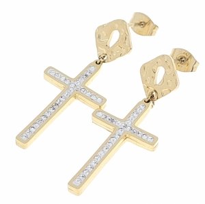 goldene Ohrringe aus Edelstahl