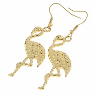 goldene Ohrringe aus Edelstahl
