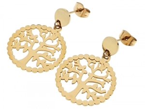 goldene Ohrringe aus Edelstahl