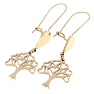 goldene Ohrringe aus Edelstahl