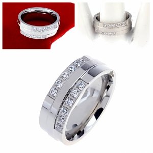 Ring 17,30 mm, goldener Edelstahl