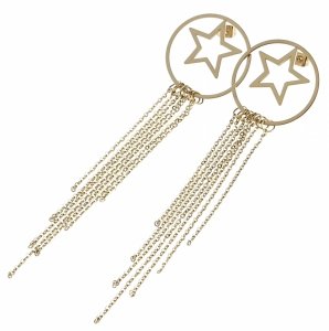 goldene Ohrringe aus Edelstahl