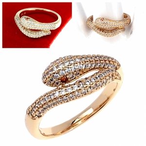 Goldring 18,60 mm. vergoldete Verlobung Xuping