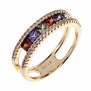 Goldring 18,60 mm. vergoldete Verlobung Xuping 