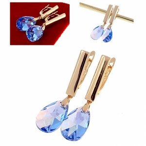 exklusive swarovski vergoldete ohrringe