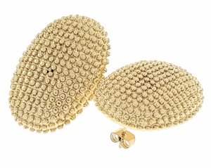 goldene Ohrringe aus Edelstahl
