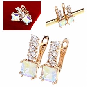 exklusive swarovski vergoldete ohrringe