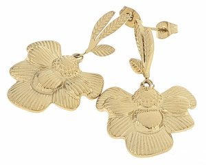 goldene Ohrringe aus Edelstahl